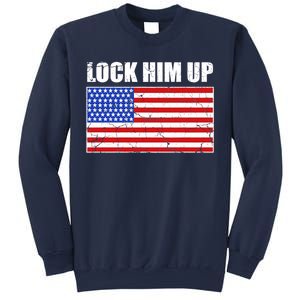 Lock Him Up Resist USA Flag Anti Trump Sweatshirt