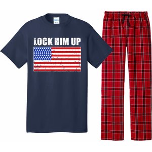 Lock Him Up Resist USA Flag Anti Trump Pajama Set