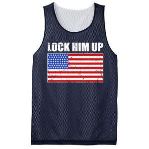 Lock Him Up Resist USA Flag Anti Trump Mesh Reversible Basketball Jersey Tank