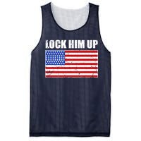 Lock Him Up Resist USA Flag Anti Trump Mesh Reversible Basketball Jersey Tank