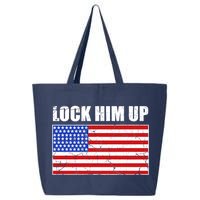 Lock Him Up Resist USA Flag Anti Trump 25L Jumbo Tote