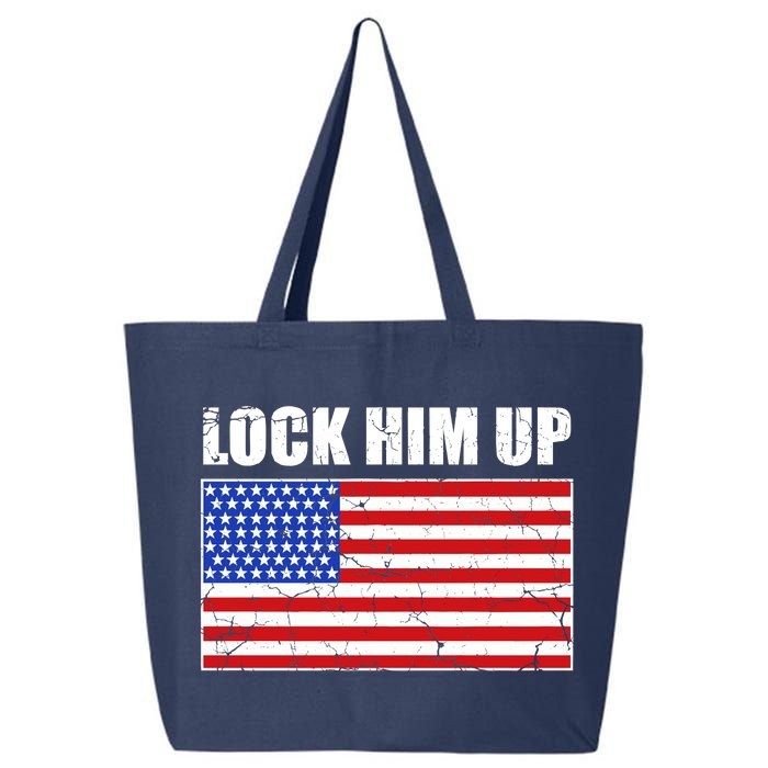 Lock Him Up Resist USA Flag Anti Trump 25L Jumbo Tote