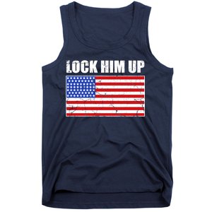 Lock Him Up Resist USA Flag Anti Trump Tank Top