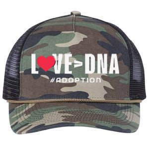 Love Over DNA Adoption Day Retro Rope Trucker Hat Cap