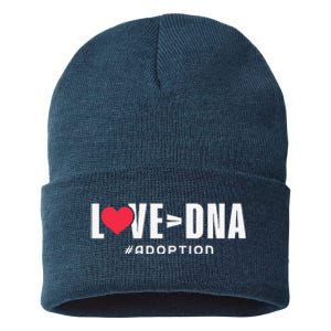 Love Over DNA Adoption Day Sustainable Knit Beanie