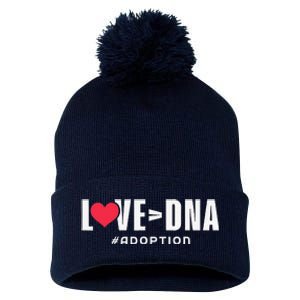 Love Over DNA Adoption Day Pom Pom 12in Knit Beanie