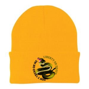 Liberty Or Death Dont Tread On Me Snake Knit Cap Winter Beanie