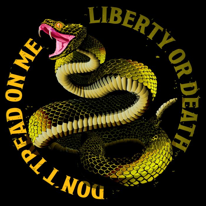 Liberty Or Death Dont Tread On Me Snake USA-Made Doggie Bandana