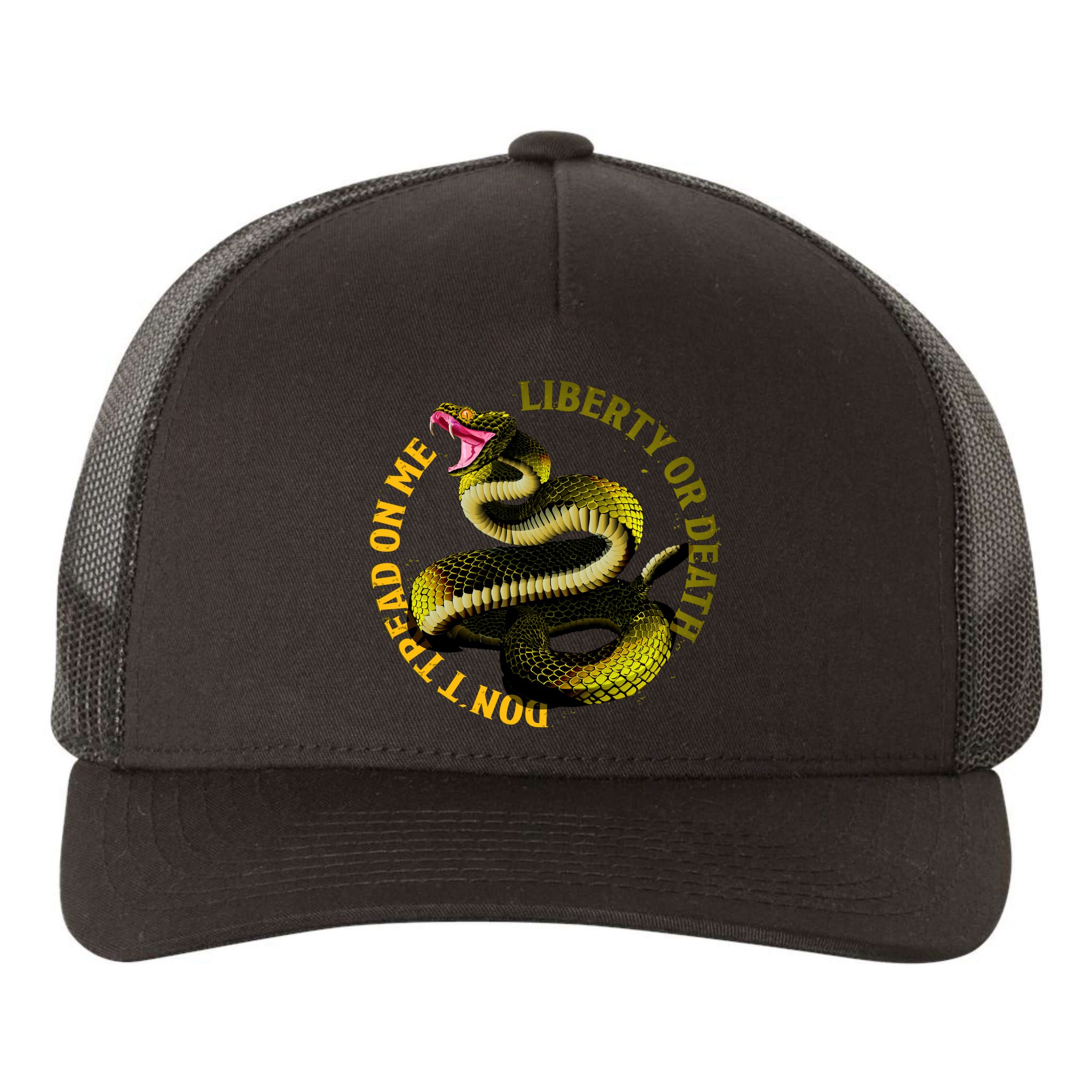Liberty Or Death Dont Tread On Me Snake Yupoong Adult 5-Panel Trucker Hat