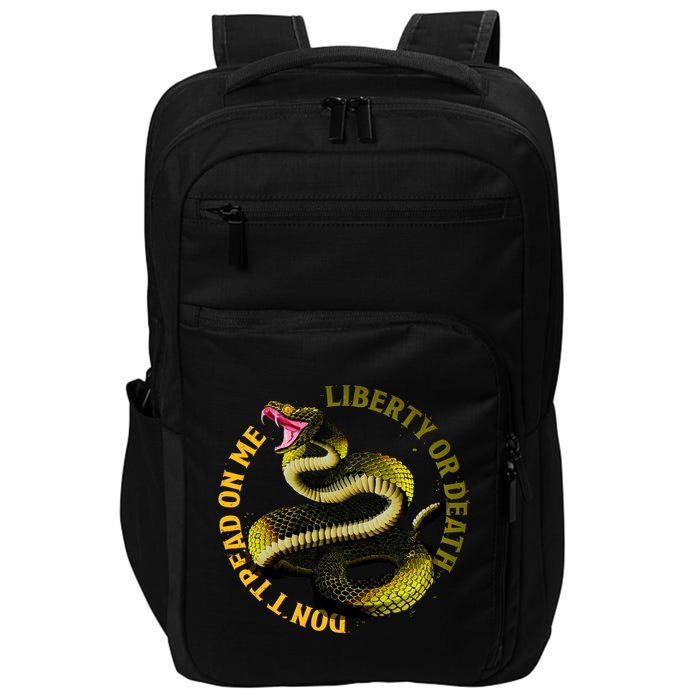 Liberty Or Death Dont Tread On Me Snake Impact Tech Backpack