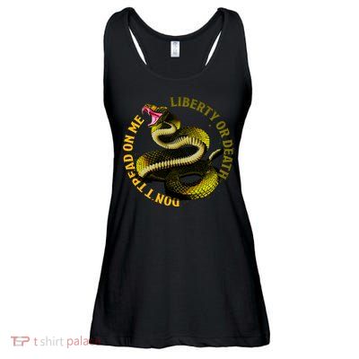 Liberty Or Death Dont Tread On Me Snake Ladies Essential Flowy Tank