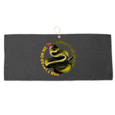 Liberty Or Death Dont Tread On Me Snake Large Microfiber Waffle Golf Towel