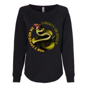 Liberty Or Death Dont Tread On Me Snake Womens California Wash Sweatshirt