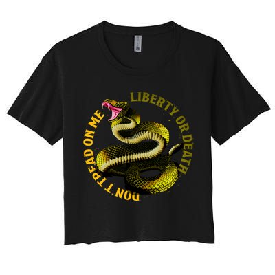 Liberty Or Death Dont Tread On Me Snake Crop Top