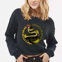Liberty Or Death Dont Tread On Me Snake Cropped Pullover Crew