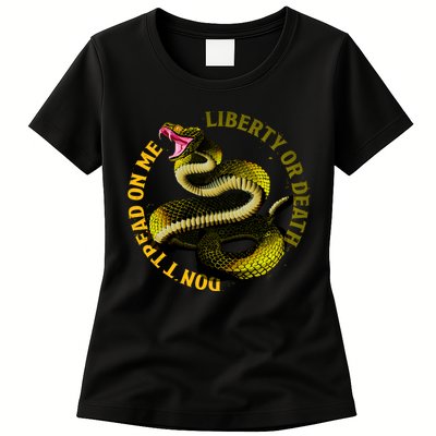Liberty Or Death Dont Tread On Me Snake Womens T-Shirt
