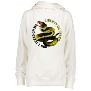 Liberty Or Death Dont Tread On Me Snake Womens Funnel Neck Pullover Hood