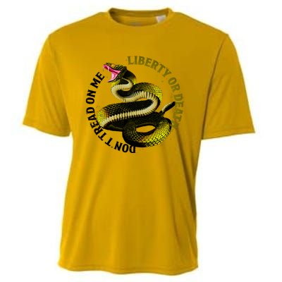 Liberty Or Death Dont Tread On Me Snake Cooling Performance Crew T-Shirt