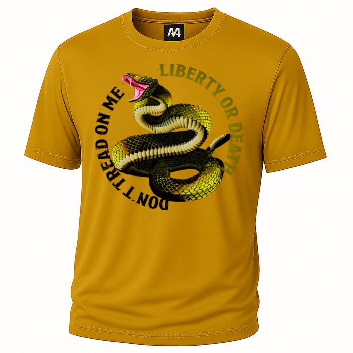 Liberty Or Death Dont Tread On Me Snake Cooling Performance Crew T-Shirt