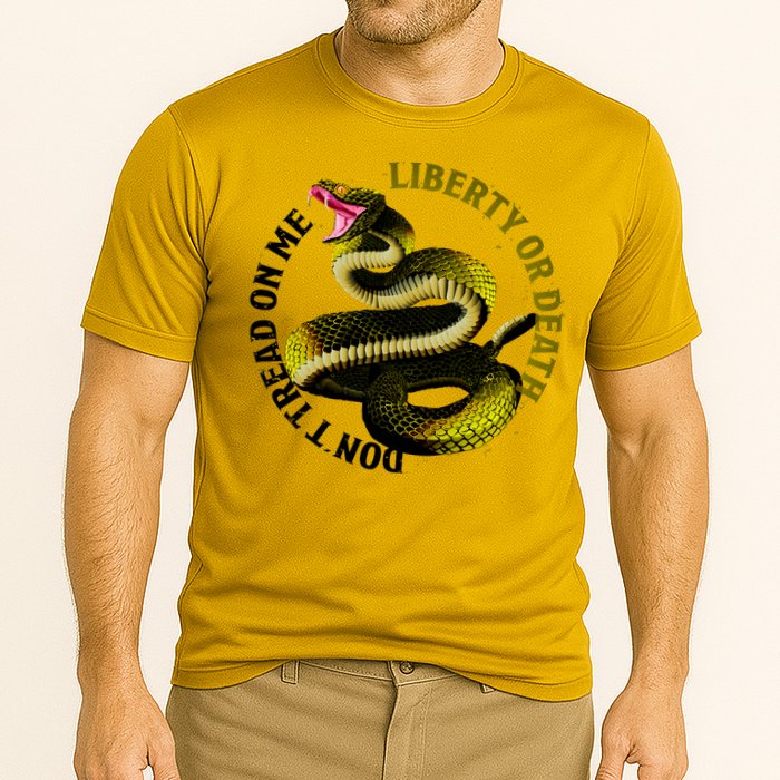 Liberty Or Death Dont Tread On Me Snake Cooling Performance Crew T-Shirt