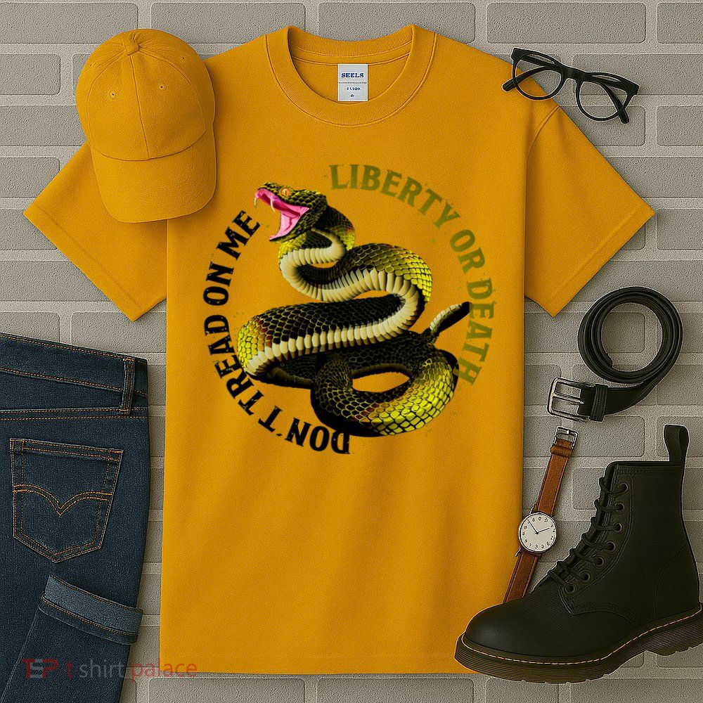 Liberty Or Death Dont Tread On Me Snake Tall T-Shirt