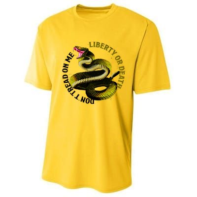 Liberty Or Death Dont Tread On Me Snake Performance Sprint T-Shirt