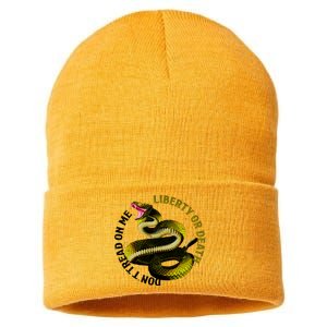 Liberty Or Death Dont Tread On Me Snake Sustainable Knit Beanie