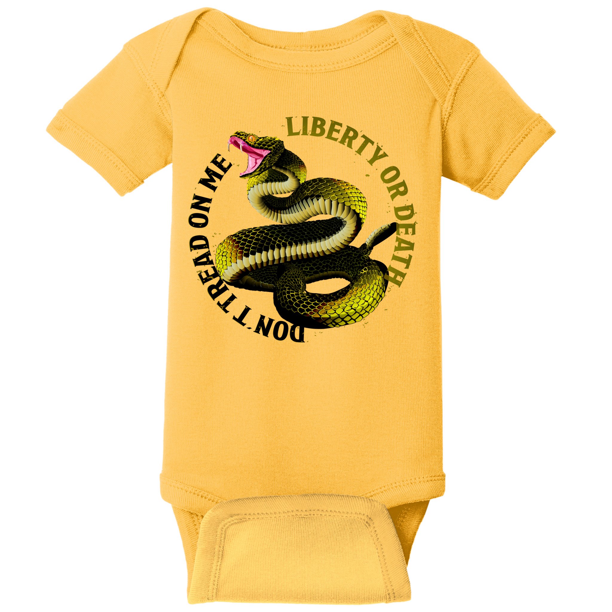 Liberty Or Death Dont Tread On Me Snake Baby Bodysuit