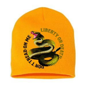 Liberty Or Death Dont Tread On Me Snake Short Acrylic Beanie