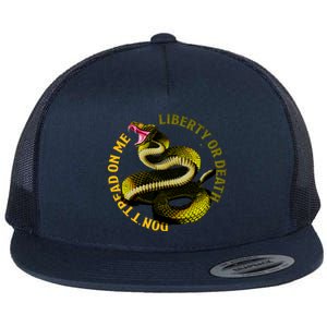 Liberty Or Death Dont Tread On Me Snake Flat Bill Trucker Hat