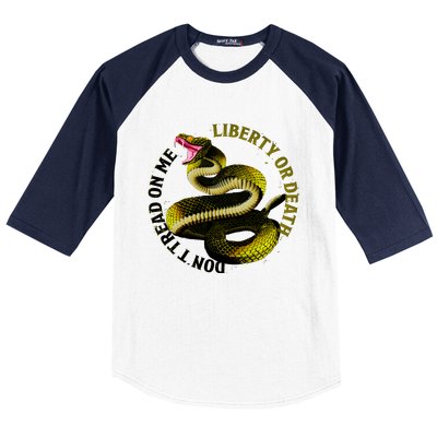 Liberty Or Death Dont Tread On Me Snake Baseball Sleeve Shirt