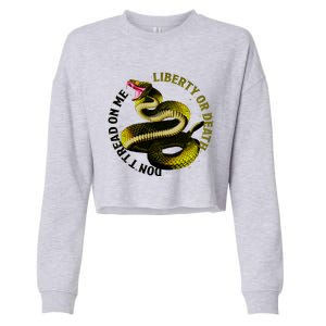 Liberty Or Death Dont Tread On Me Snake Cropped Pullover Crew