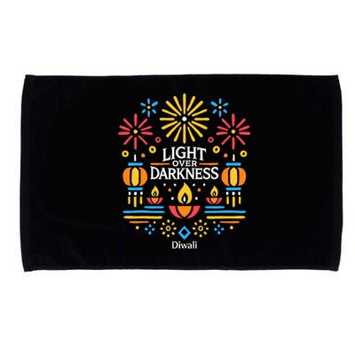 Light Over Darkness Diwali Celebration Festival Gift Microfiber Hand Towel