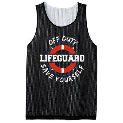 Lifeguard Off Duty Lifeguar... Employee Sayings Mesh Reversible Basketball Jersey Tank