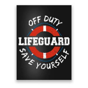 Lifeguard Off Duty Lifeguar... Employee Sayings Poster