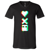 Love Of Death And Robots Glitch V-Neck T-Shirt