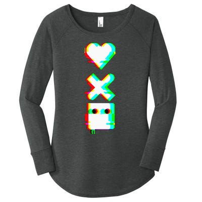 Love Of Death And Robots Glitch Women's Perfect Tri Tunic Long Sleeve Shirt