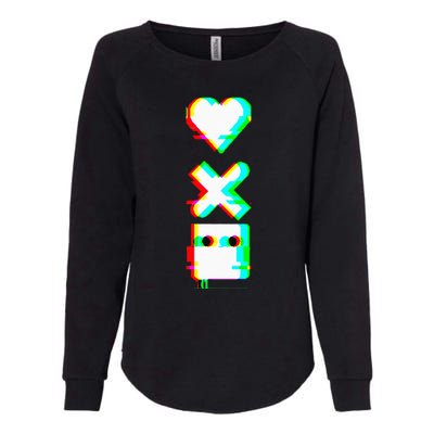 Love Of Death And Robots Glitch Womens California Wash Sweatshirt