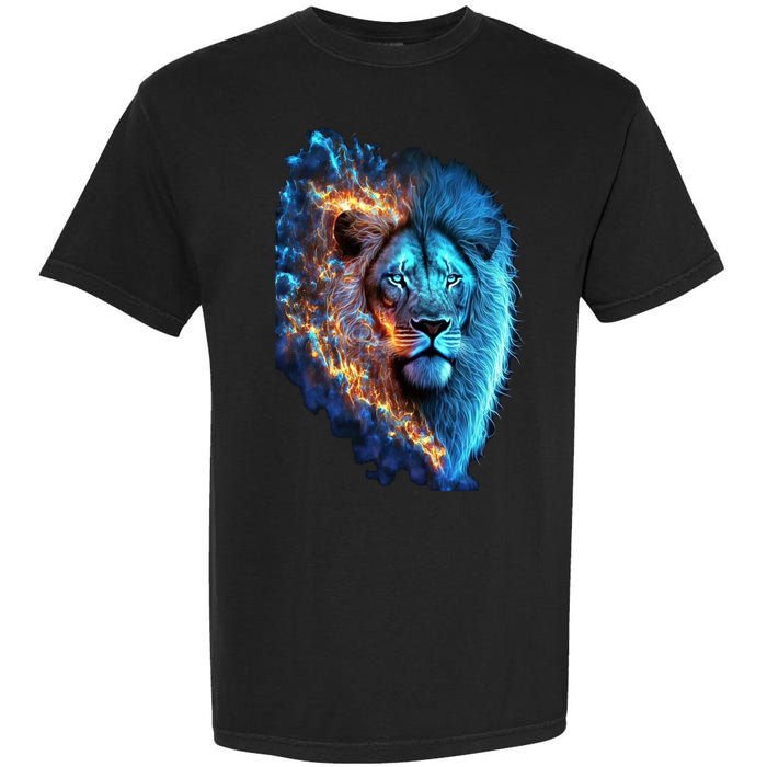 Lion On Fire Cool Graphic Garment-Dyed Heavyweight T-Shirt