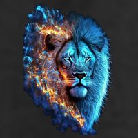 Lion On Fire Cool Graphic Garment-Dyed Heavyweight T-Shirt