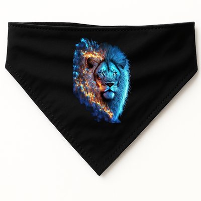 Lion On Fire Cool Graphic USA-Made Doggie Bandana