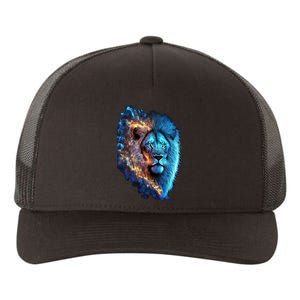 Lion On Fire Cool Graphic Yupoong Adult 5-Panel Trucker Hat