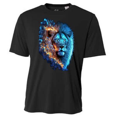 Lion On Fire Cool Graphic Cooling Performance Crew T-Shirt