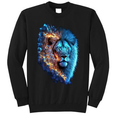 Lion On Fire Cool Graphic Sweatshirt