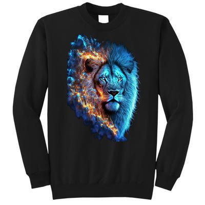 Lion On Fire Cool Graphic Sweatshirt