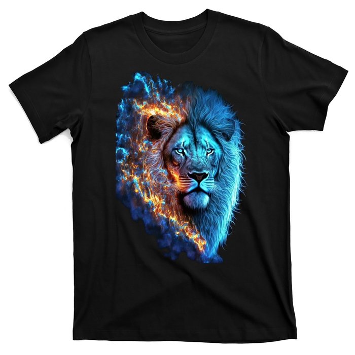 Lion On Fire Cool Graphic T-Shirt