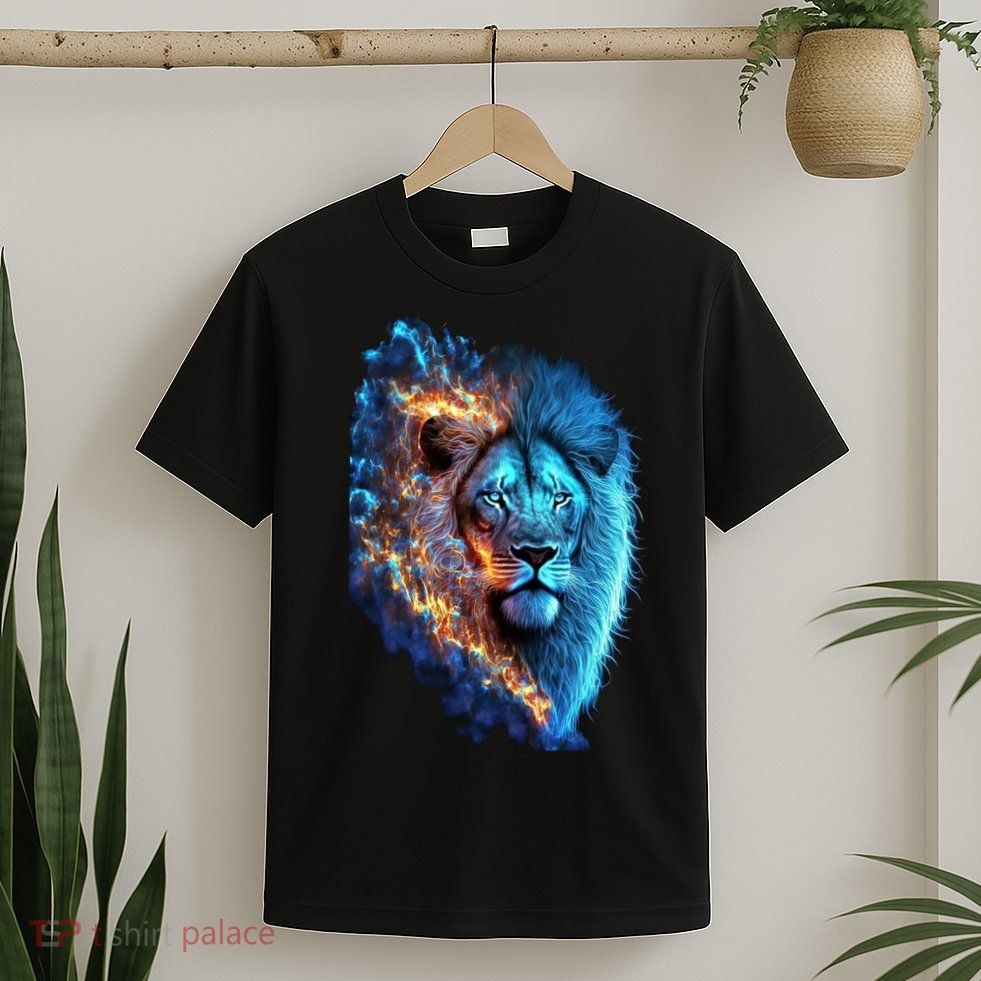 Lion On Fire Cool Graphic T-Shirt