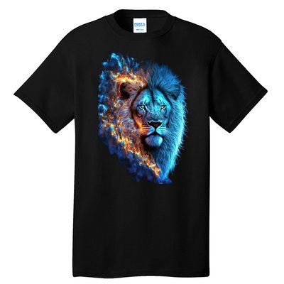 Lion On Fire Cool Graphic Tall T-Shirt