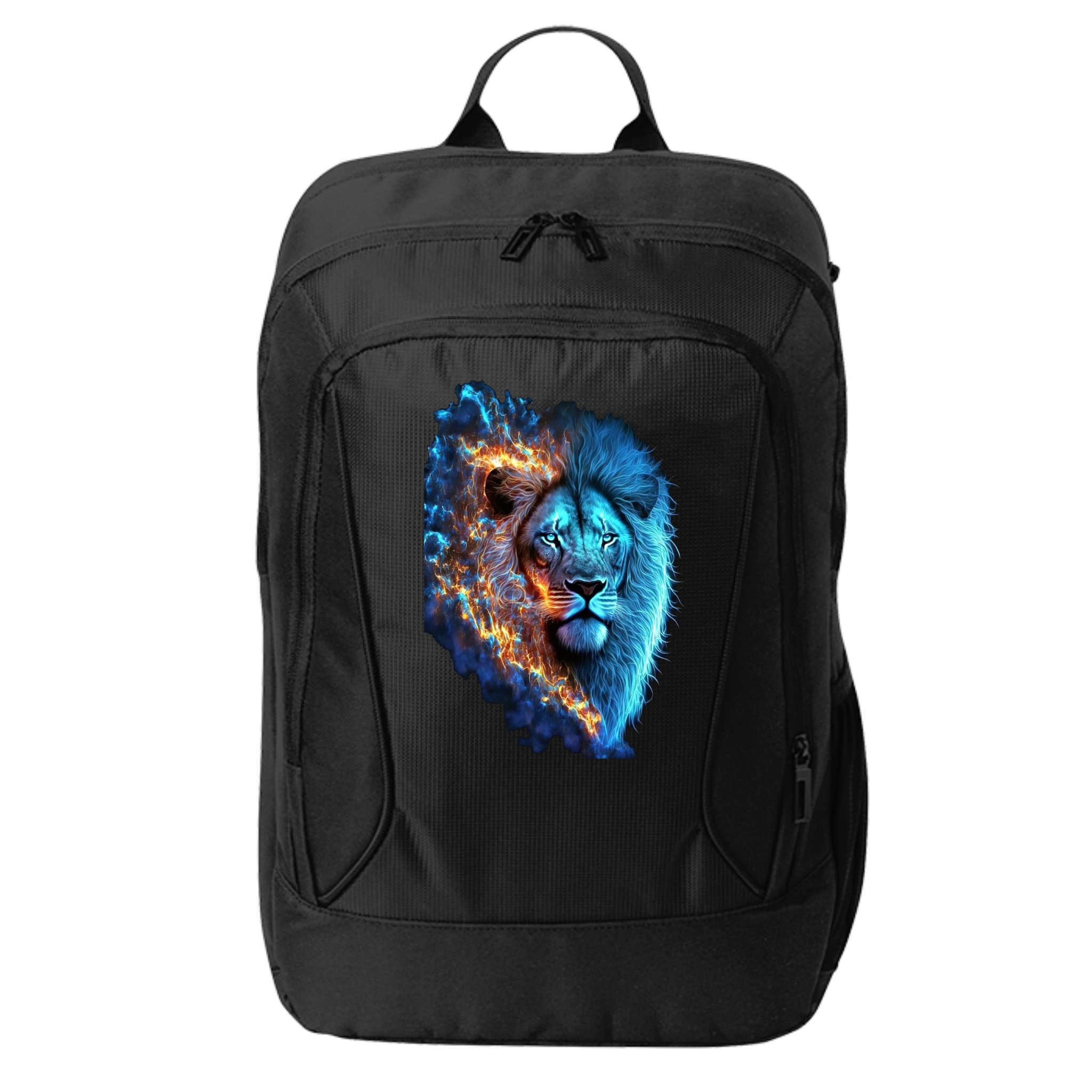Lion On Fire Cool Graphic City Backpack