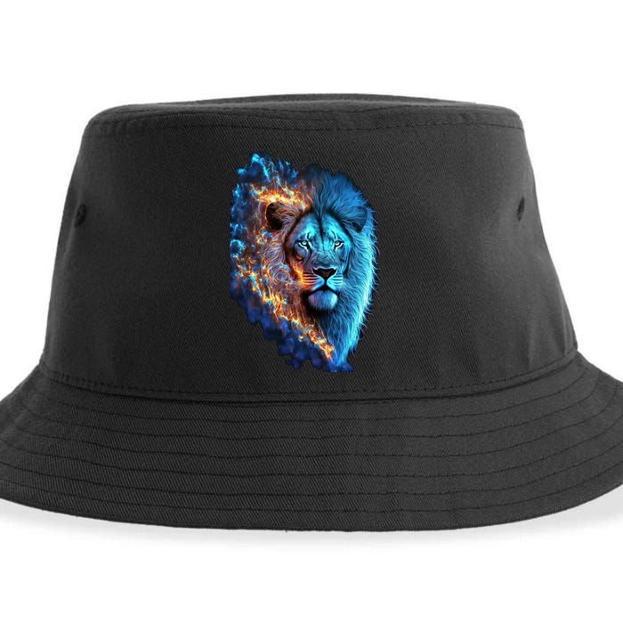 Lion On Fire Cool Graphic Sustainable Bucket Hat